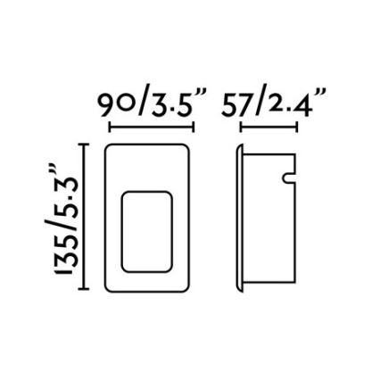 FARO 70396 - Luz embutida para exterior LED NASE-2 LED/3W/230V IP44