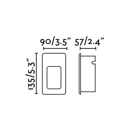 FARO 70399 - Luz de parede LED de exterior NASE-2 LED LED/3W/230V IP44