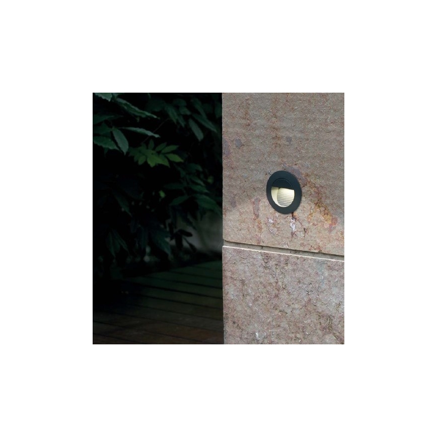 FARO 70403 - Luz de parede LED de exterior MINI RACING LED/1,2W/230V IP44