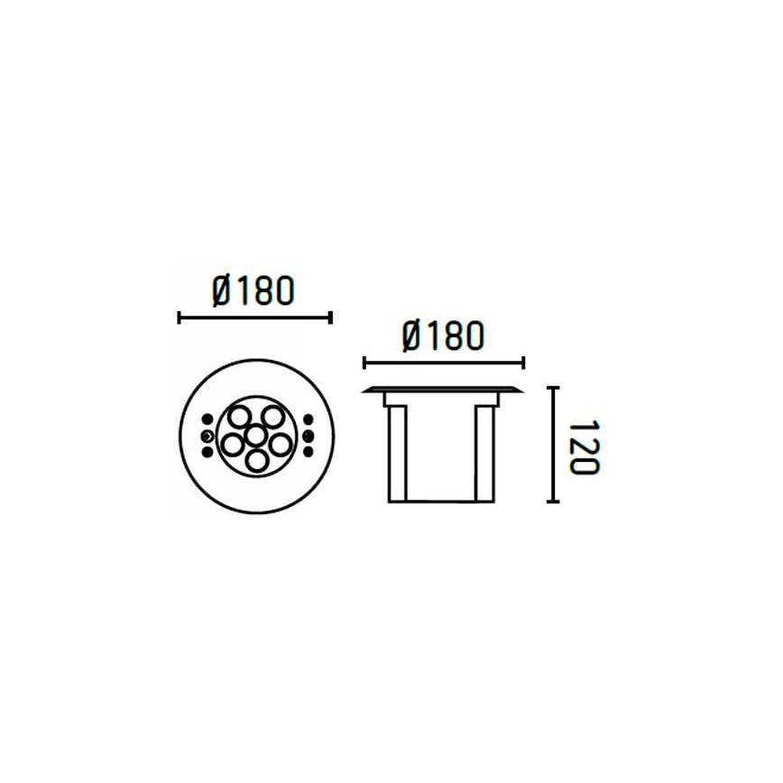 FARO 70456 - Iluminação embutida exterior LED RGB EDEL LED/18W/24V IP68