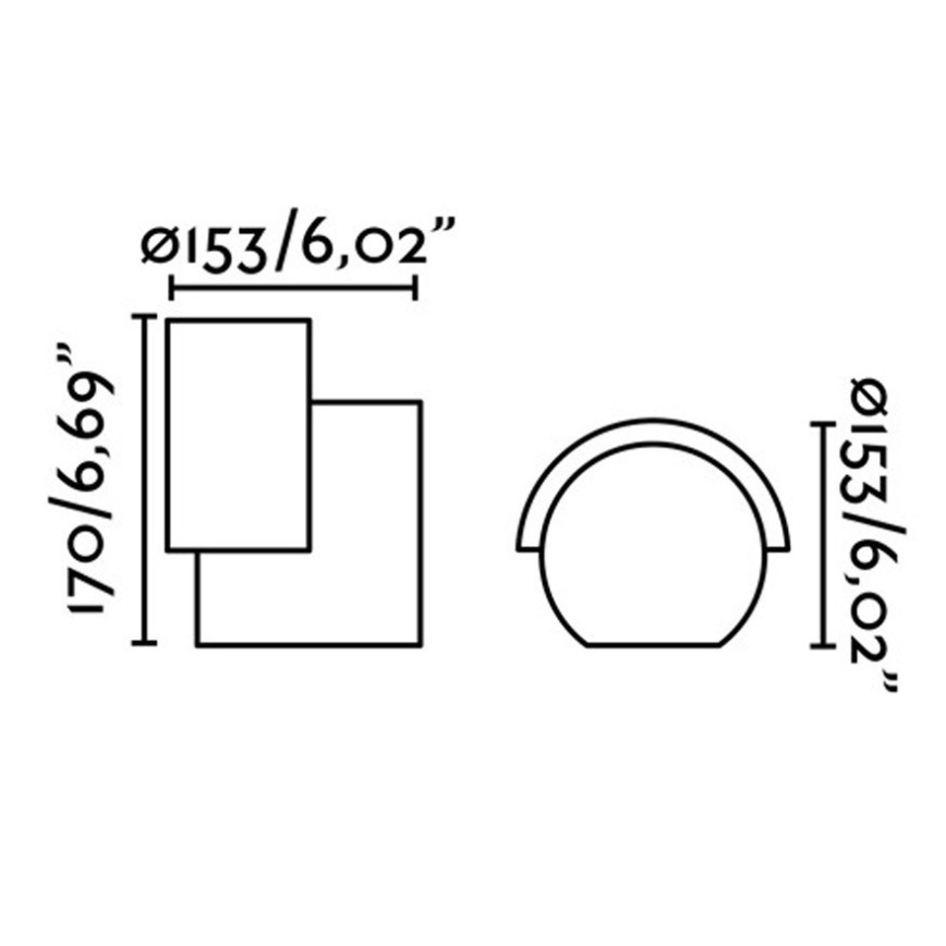 FARO 70576 - Luz de parede LED de exterior NOBORU LED/16W/230V IP65