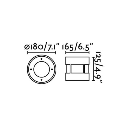 FARO 70589 - Candeeiro de pavimento embutido para exterior SURIA-12 LED/12W/230V IK08 IP67