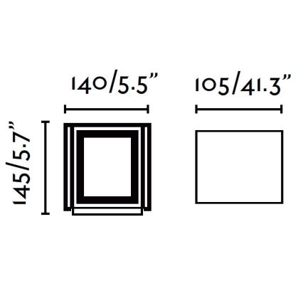 FARO 70637 - Luz de parede LED de exterior OLAN 2xLED/3W/230V IP54