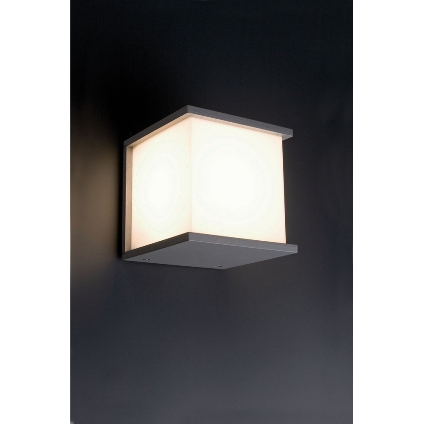 FARO 70689 - Luz de parede de exterior KUBICK 1xE27/60W/100-240V IP44