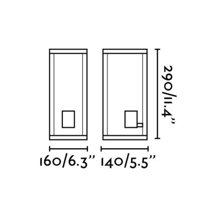 FARO 70773 - Luz de parede de exterior NALA 1xE27/15W/230V IP54