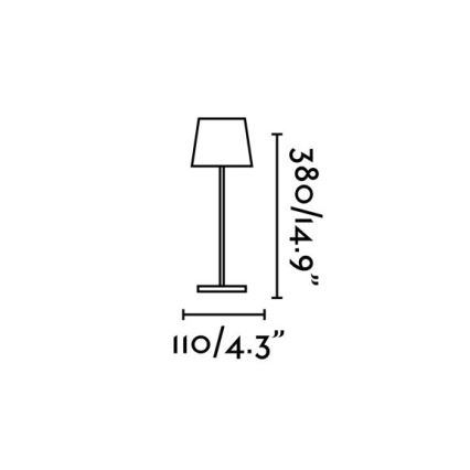 FARO 70776 - LED Candeeiro de mesa táctil exterior LED com regulação TOC LED/2,2W/230V IP54