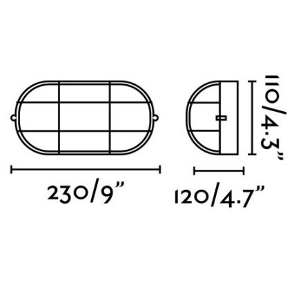 FARO 70998 - Luz de parede de exterior CABO 1xE27/60W/230V IP65