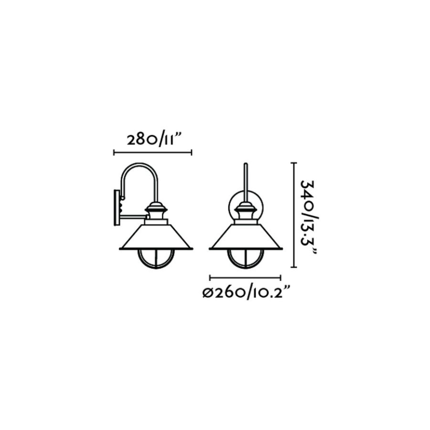 FARO 71128 - Luz de parede de exterior NAUTICA 1xE27/11W/230V