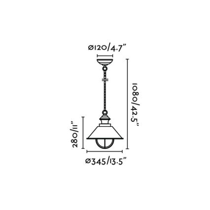 FARO 71139 - Luz pendente de exterior NAUTICA 1xE27/11W/230V