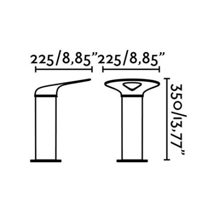 FARO 71224 - Candeeiro LED de exterior LOTUS LED/18W/230V IP65