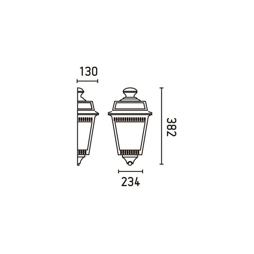 FARO 71424 - Luz de parede de exterior ARGOT 1xE27/100W/230V IP44