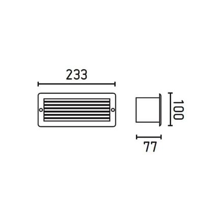 FARO 71480 - Luz de parede de exterior ESCA 1xE27/40W/230V IP44