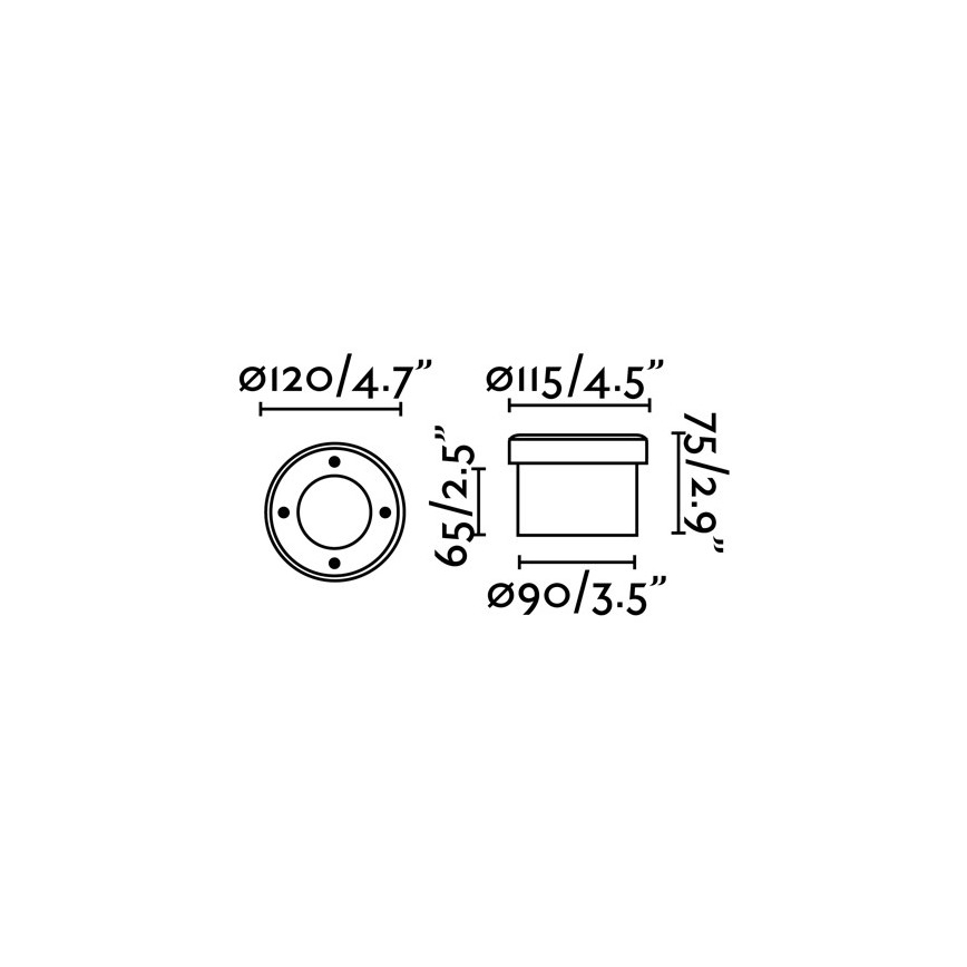 FARO 71495 - Luminária LED Externa para Entrada LIO 1xGX53/6W/230V IK08 IP67