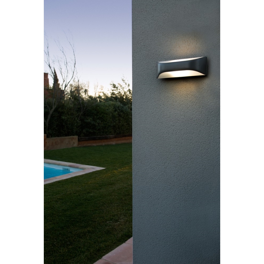 FARO 71519 - Luz de parede de exterior VIEW 1xE27/15W/100-240V IP54
