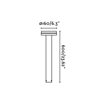 FARO 71949 - Candeeiro exterior LED ESPOT LED/9W/230V 2200/2700/3200/4000K IK07 IP65 60 cm castanho