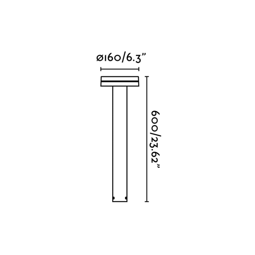 FARO 71949 - Candeeiro exterior LED ESPOT LED/9W/230V 2200/2700/3200/4000K IK07 IP65 60 cm castanho