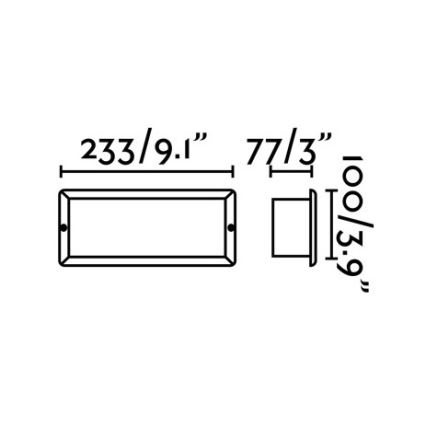 FARO 72092 - Luz embutida para exterior LED STRIPE-2 LED/5W/230V IP54