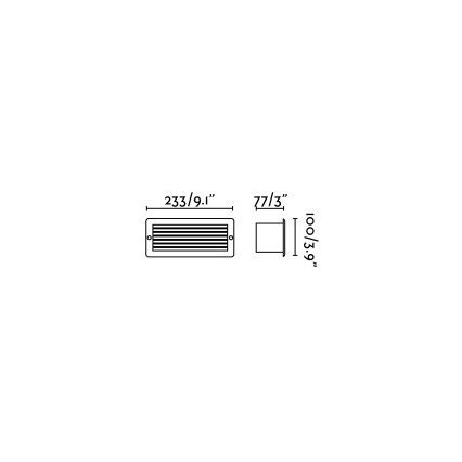 FARO 72095 - Luz embutida para exterior LED STRIPE-1 LED/5W/230V IP54