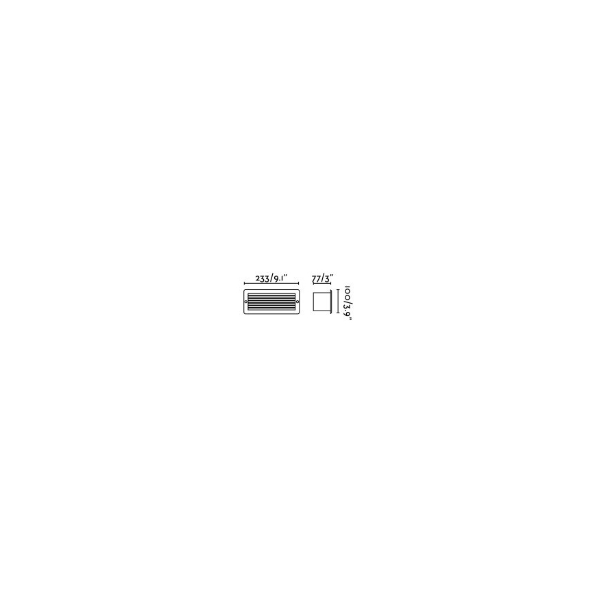 FARO 72095 - Luz embutida para exterior LED STRIPE-1 LED/5W/230V IP54