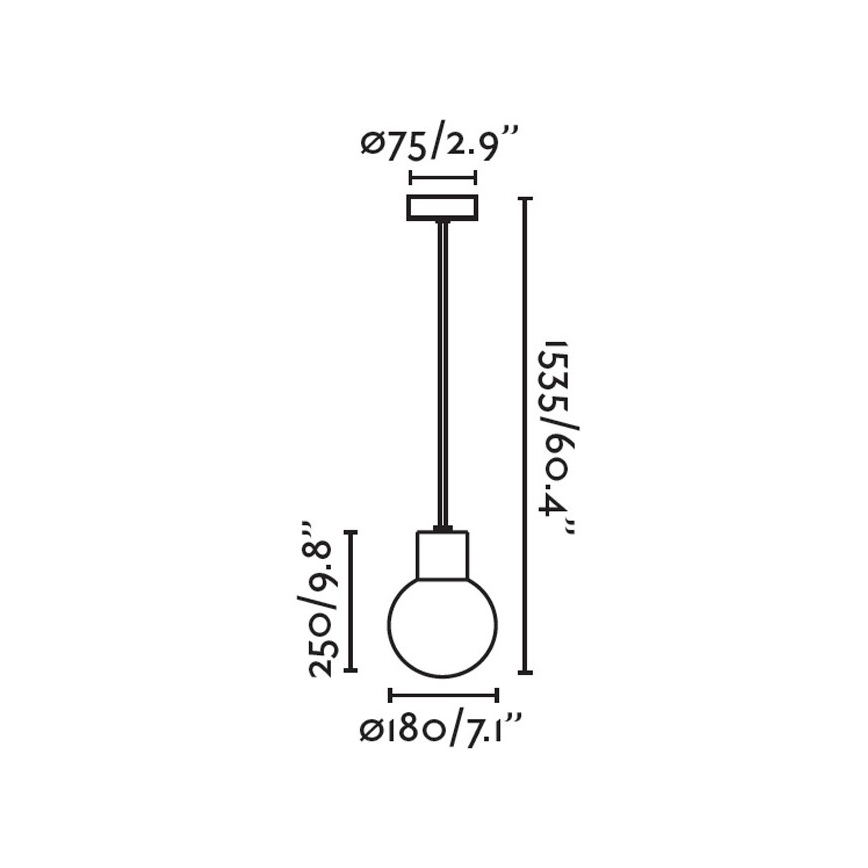 FARO 74427C-01 - Candelabro suspenso de exterior MOON 1xE27/15W/230V IP44