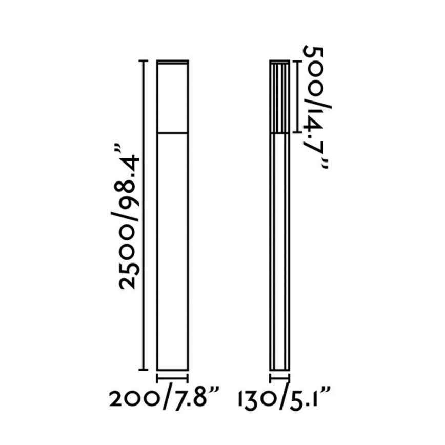FARO 74444E - Candeeiro exterior DATNA 2G11/36W/230V IP65