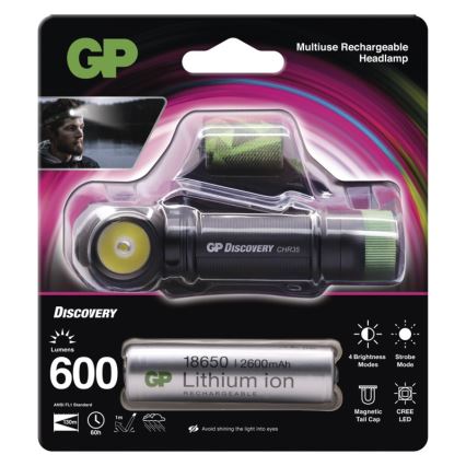 Farol LED GP DISCOVERY CHR35 LED/3,7V/2600mAh