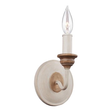 Feiss - Aplique de parede HARTSVILLE 1xE14/40W/230V bege/castanho
