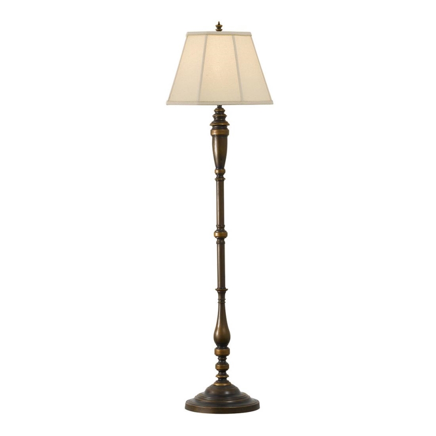 Feiss - Candeeiro de chão LINCOLNDALE 1xE27/60W/230V bronze/bege