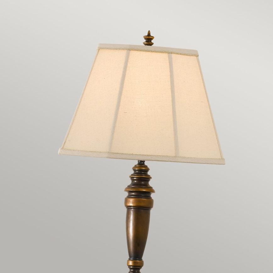 Feiss - Candeeiro de chão LINCOLNDALE 1xE27/60W/230V bronze/bege