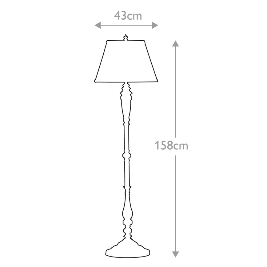 Feiss - Candeeiro de chão LINCOLNDALE 1xE27/60W/230V bronze/bege