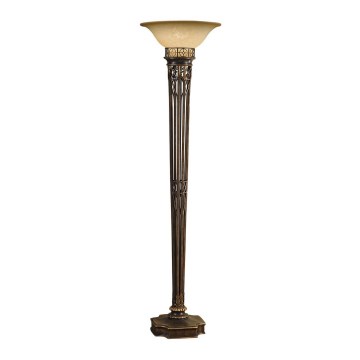 Feiss - Candeeiro de chão OPERA 1xE27/100W/230V bronze/bege