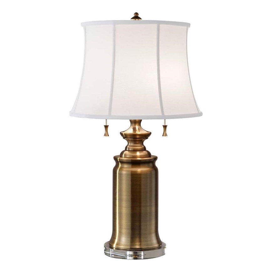 Feiss - Candeeiro de mesa STATEROOM 2xE27/60W/230V latão