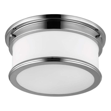 Feiss - Candeeiro de tecto para casa de banho PAYNE 2xE27/60W/230V IP44 cromado mate