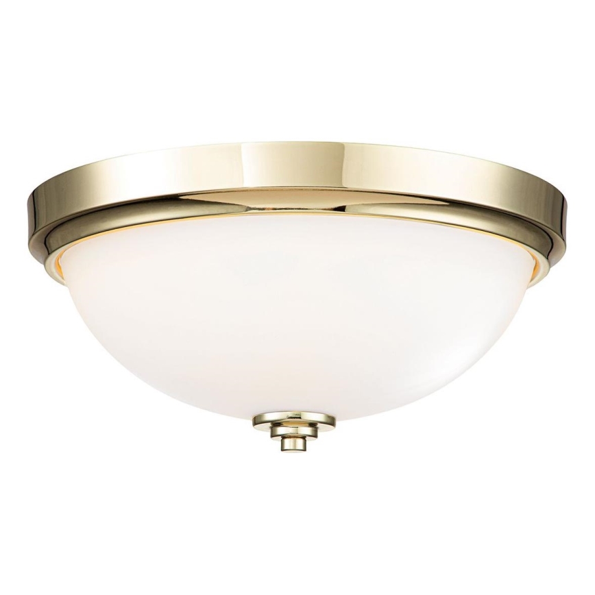 Feiss - Candeeiro de teto para casa de banho MALIBU 2xE27/60W/230V IP44 dourado