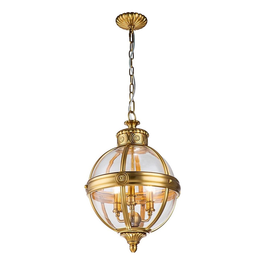 Feiss - Candeeiro suspenso ADAMS 3xE14/60W/230V dourado