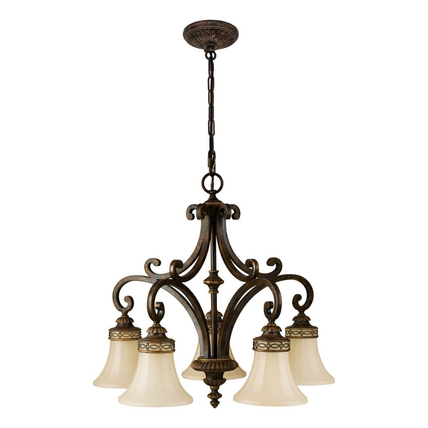 Feiss - Candeeiro suspenso DRAWING ROOM 5xE27/60W/230V