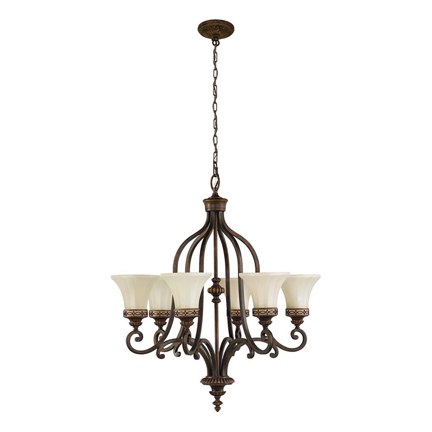 Feiss - Candeeiro suspenso DRAWING ROOM 6xE27/60W/230V