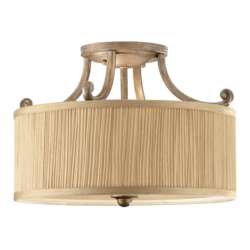 Feiss - Candelabro montado à superfície ABBEY 3xE27/100W/230V bege