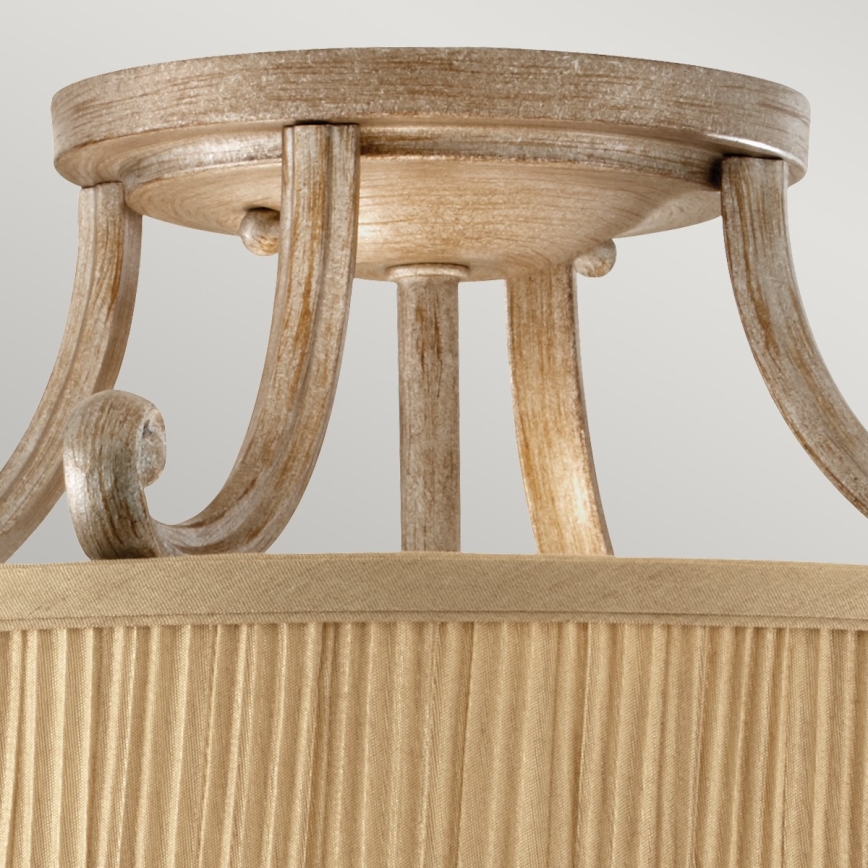 Feiss - Candelabro montado à superfície ABBEY 3xE27/100W/230V bege