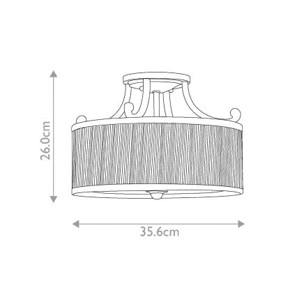 Feiss - Candelabro montado à superfície ABBEY 3xE27/100W/230V bege