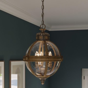 Feiss - Candelabro suspenso ADAMS 3xE14/60W/230V bronze