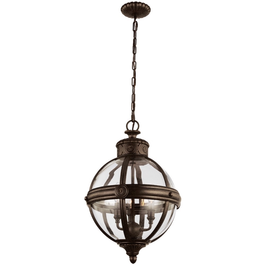 Feiss - Candelabro suspenso ADAMS 3xE14/60W/230V bronze