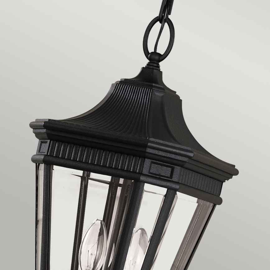 Feiss - Candelabro suspenso exterior COTSWOLD LANE 2xE14/60W/230V IP23 preto