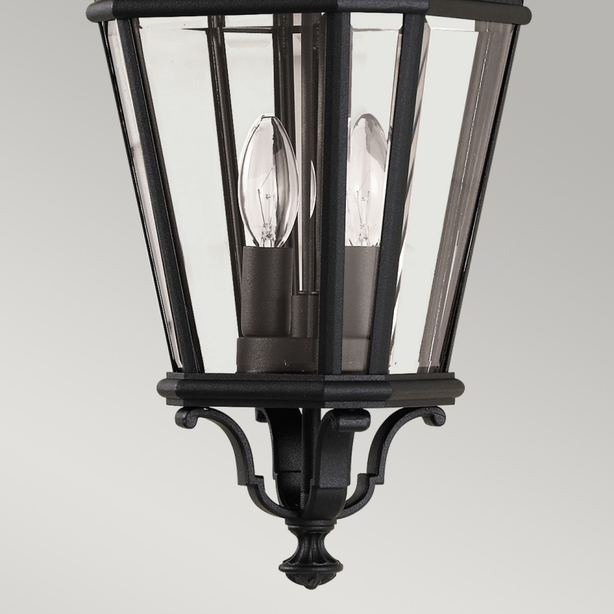 Feiss - Candelabro suspenso exterior COTSWOLD LANE 2xE14/60W/230V IP23 preto