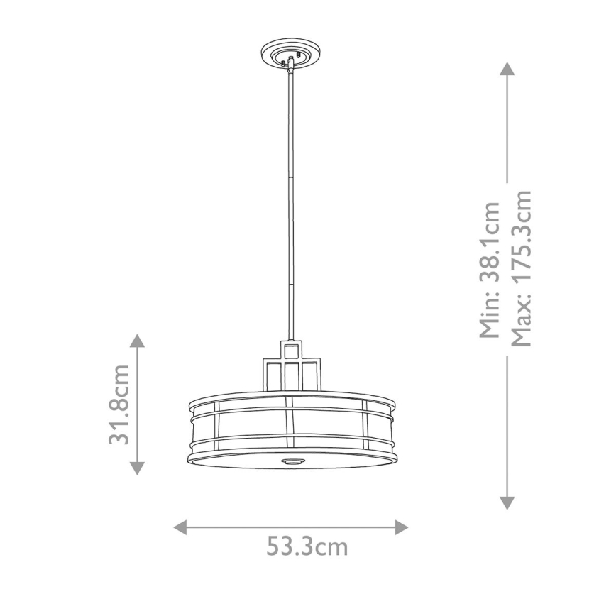 Feiss - Candelabro suspenso FUSION 3xE27/60W/230V