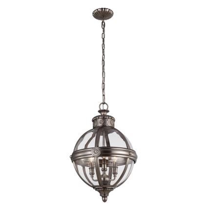 Feiss - Candeeiro suspenso ADAMS 3xE14/60W/230V bronze