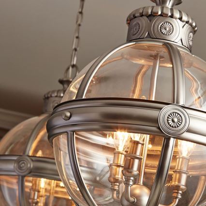 Feiss - Candeeiro suspenso ADAMS 3xE14/60W/230V bronze