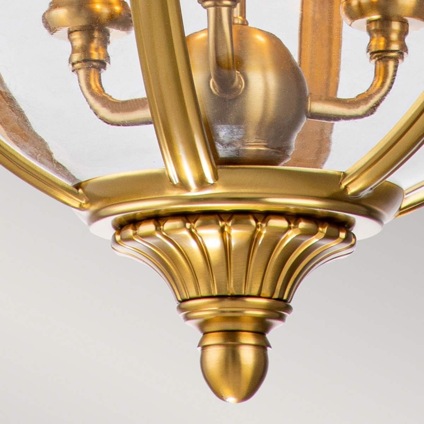Feiss - Candeeiro suspenso ADAMS 3xE14/60W/230V dourado