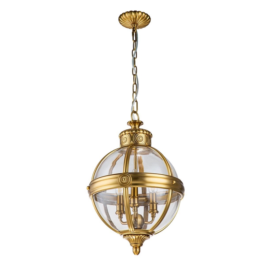 Feiss - Candeeiro suspenso ADAMS 3xE14/60W/230V dourado