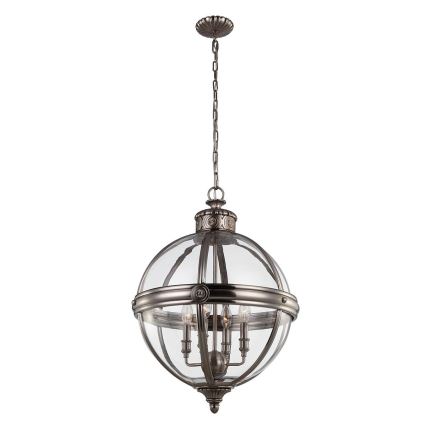 Feiss - Candeeiro suspenso ADAMS 4xE14/60W/230V bronze